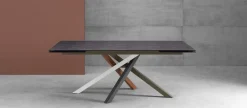 Tavolo Kubo con piano in Vetro 180 x100