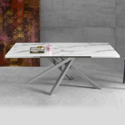 Tavolo Kubo con piano in Vetro 160 x 90