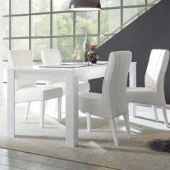 Tavolo linea Dama in Bianco lucido