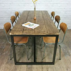 tavolo Martin in legno massello 160x80x78 cm