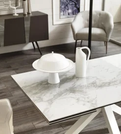 Tavolo Mercurio allungabile con piano in Vetro ceramica