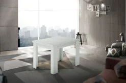 Tavolo raddoppiabile a libro 90x90 finitura Larice Bianco