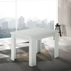 Tavolo raddoppiabile a libro 90x90 finitura Larice Bianco