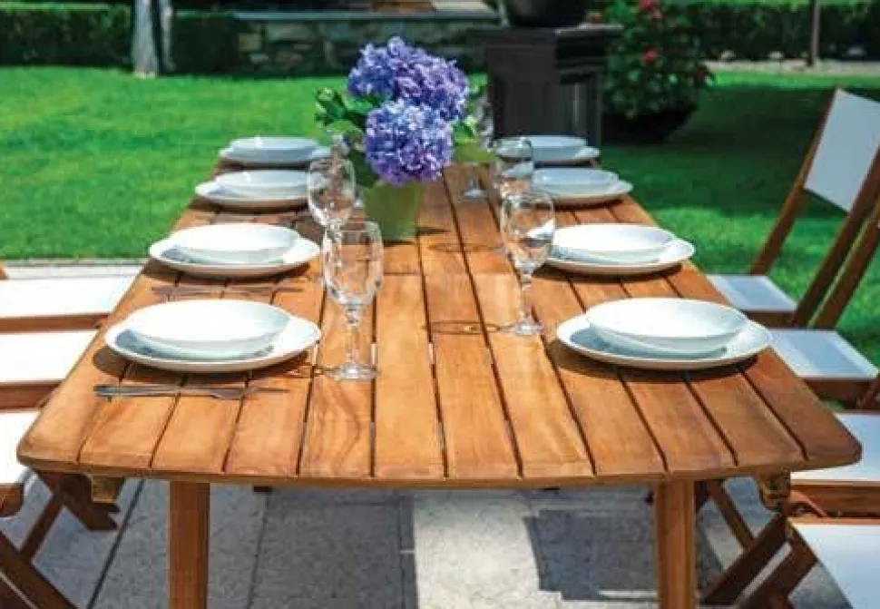 Tavolo Rettangolare Allungabile Donoratico in Acacia 180/240 x 90 cm
