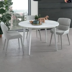 Tavolo rotondo allungabile Aiace disponibile in vari colori