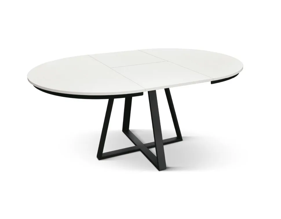 Tavolo rotondo allungabile con piano in nobilitato disponibile in 3 colori Everyday