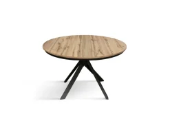 Tavolo rotondo allungabile con piano in nobilitato finitura Rovere rustico Roxy