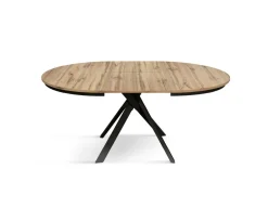 Tavolo rotondo allungabile con piano in nobilitato finitura Rovere rustico Roxy