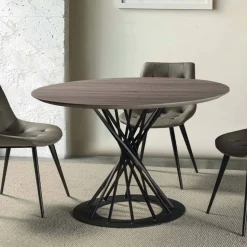 Tavolo rotondo Shai con piano in Laminato