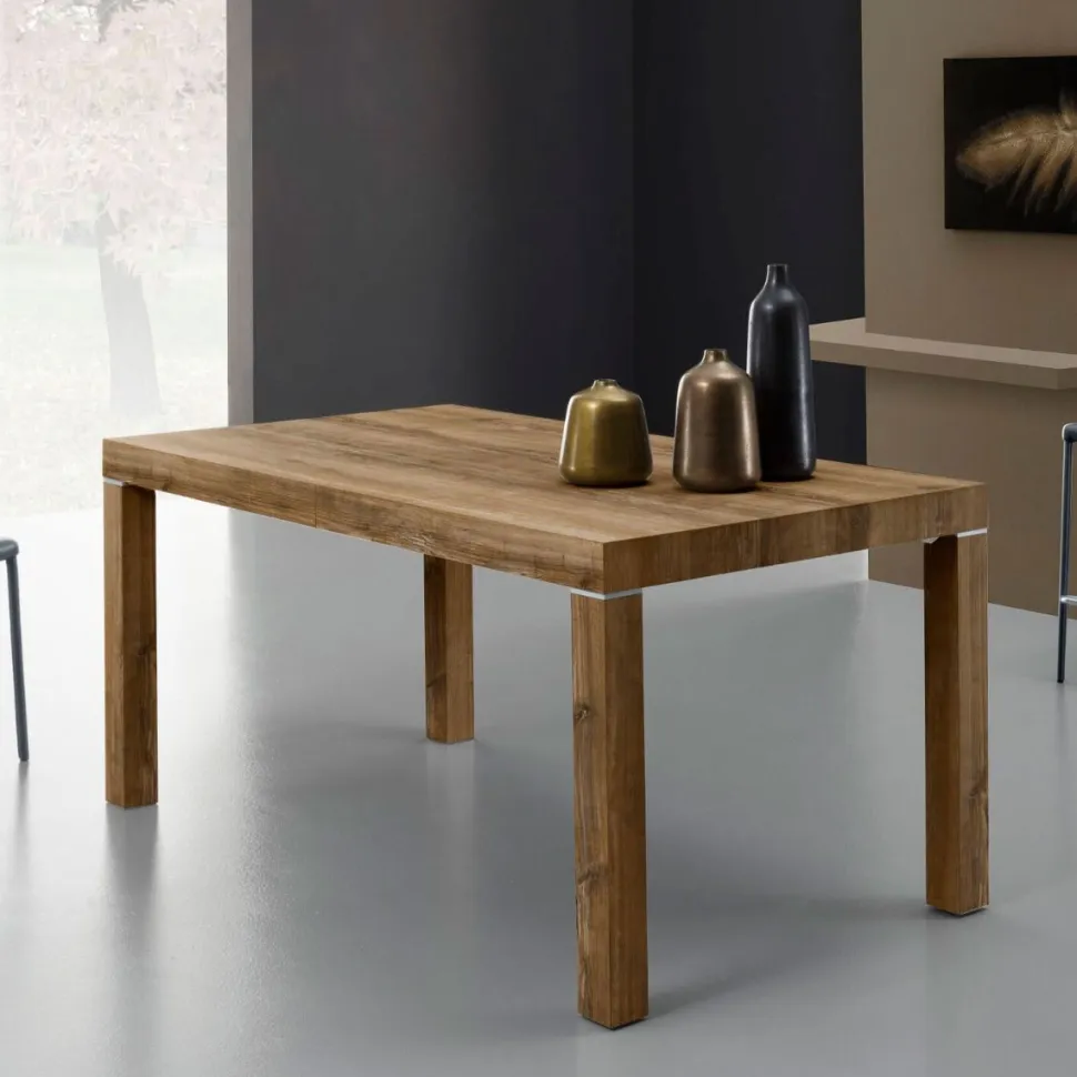 Tavolo Sirio 140x90 cm rovere slavonia allungabile fino a 300 cm