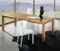 Tavolo Sirio 140x90 cm rovere slavonia allungabile fino a 300 cm