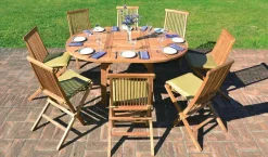 Tavolo Tondo Allungabile Capraia in Teak 120/170 x 120 cm