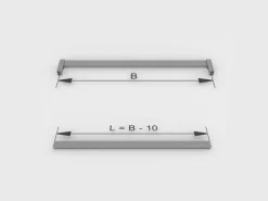 Tubi per armadio Luxe con staffe, Alluminio e Tecnoplastica,disponibile in 2 misure e 2 colori