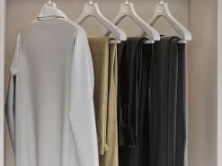 Tubi per armadio Luxe con staffe, Alluminio e Tecnoplastica,disponibile in 2 misure e 2 colori