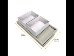 Vassoio estraibile regolabile con chiusura soft per armadi disponibile in 2 colori e 3 misure