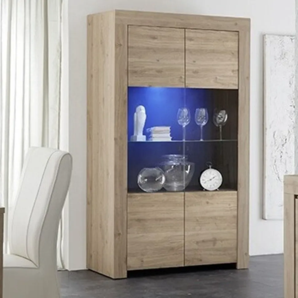 Vetrina 2 ante linea Clear in Rovere Cadiz